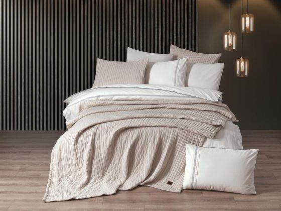 Dowry Land Denim 9 Pieces Duvet Cover Set Beige