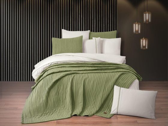 Dowry Land Denim 9 Pieces Duvet Cover Set Green