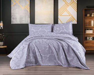Dowry Land Froncois 3-Piece Bedspread Set Gray - Thumbnail