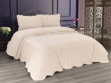 Çeyiz Diyarı - طقم غطاء سرير مزدوج - كريم Dowry World Glory