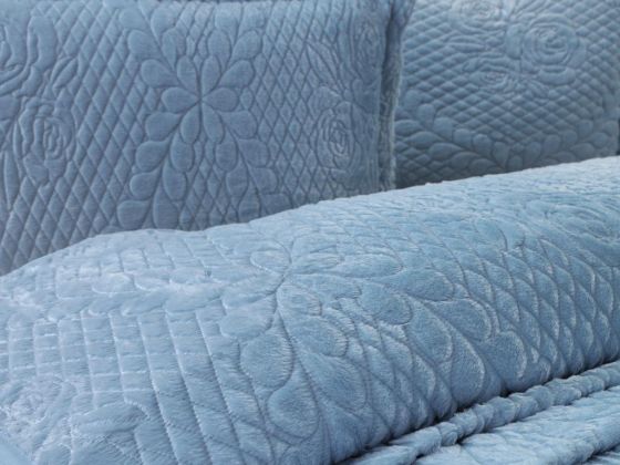طقم غطاء سرير مزدوج - أزرق Dowry World Glory