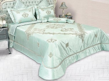 Çeyiz Diyarı - Dowryworld Arus Lace Double Bedspread Set Mint Çeyiz Diyarı - Dowryworld Arus Lace Double Bedspread Set Mint