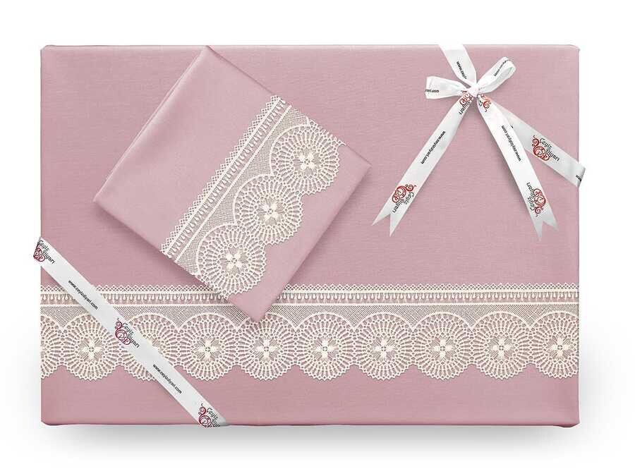 Dowry World - Dowryworld Birella طقم غطاء لحاف لون وردي فاتح Dowry World - Dowryworld Birella طقم غطاء لحاف لون وردي فاتح