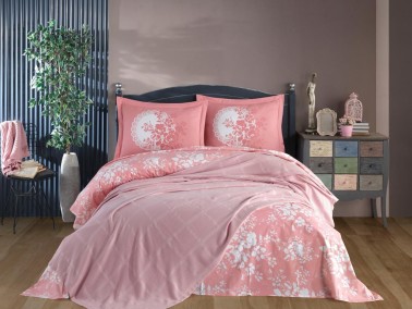 Hobby - Dowryworld Rainbow Embroidered Bedspread Set Powder Hobby - Dowryworld Rainbow Embroidered Bedspread Set Powder