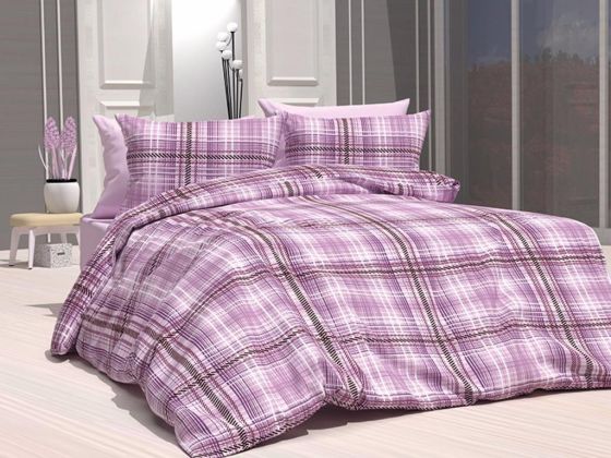 Dowryworld Square Double Duvet Cover Set Lilac