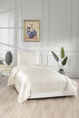 Dowryworld Tulip Single 2 Piece Bedspread Cream - Thumbnail