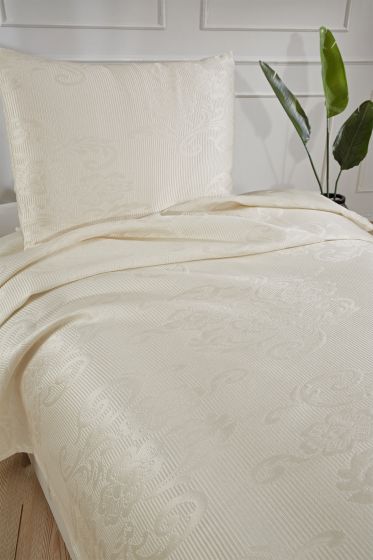 Dowryworld Tulip Single 2 Piece Bedspread Cream