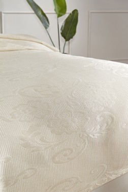 Dowryworld Tulip Single 2 Piece Bedspread Cream - Thumbnail