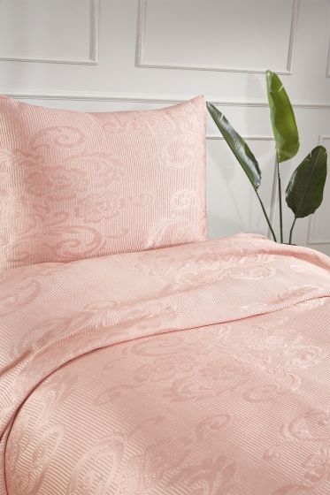 Dowryworld Tulip Single 2 Piece Bedspread Powder