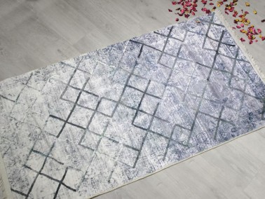 Dowryworld White Of Bamboo Anti-Slip Floor Carpet 80x150 Cm - Thumbnail