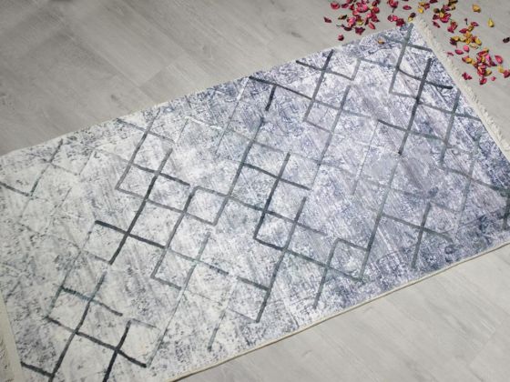 Dowryworld White Of Bamboo Anti-Slip Floor Carpet 80x150 Cm