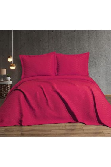 Drop Double Size Jacquard Bedspread 250x260 cm Fuchsia