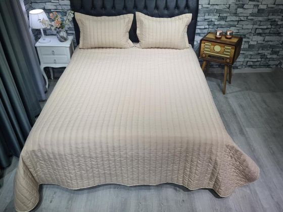 Dublin Quilted Double Bedspread Set Cappucino