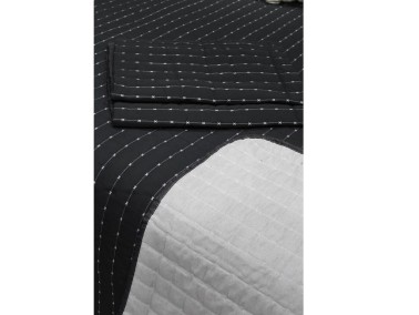 Dublin Quilted Double Bedspread Set Black - Thumbnail