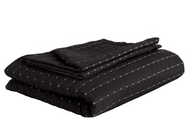 Dublin Quilted Double Bedspread Set Black - Thumbnail
