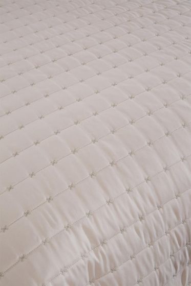 Dublin Quilted Bedspread Set 2pcs, Coverlet 180x240, Pillowcase 50x70, Single Size, Cappucino