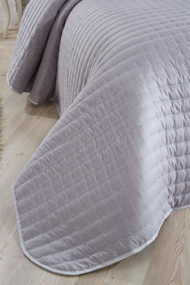 Dublin Quilted Bedspread Set 2pcs, Coverlet 180x240, Pillowcase 50x70, Single Size, Cream