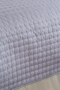 Dublin Quilted Bedspread Set 2pcs, Coverlet 180x240, Pillowcase 50x70, Single Size, Cream - Thumbnail