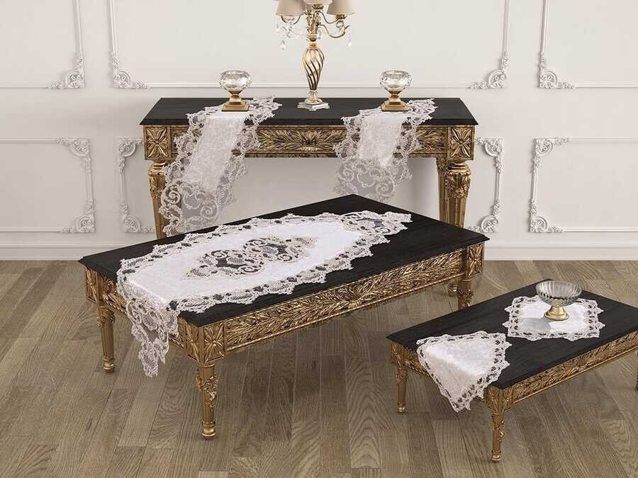 Dowry World - Duru Living Room Set 5 Piece Cream Dowry World - Duru Living Room Set 5 Piece Cream