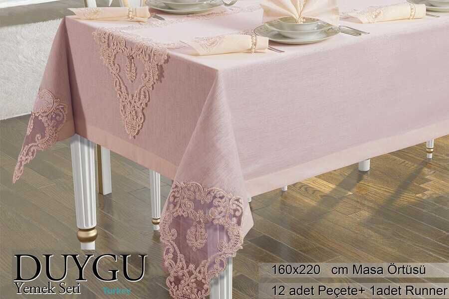  Duygu Table Cloth 26 Pieces Powder