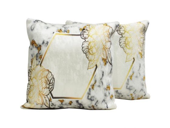 Edithı 2 Pcs Velvet Pillow Cover Cream