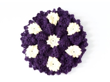 Çeyiz Diyarı - Handcrafted Wool Fiber Plum Daisy Çeyiz Diyarı - Handcrafted Wool Fiber Plum Daisy