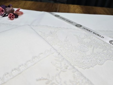 Elani Duvet Cover Set French Lace Cream - Thumbnail