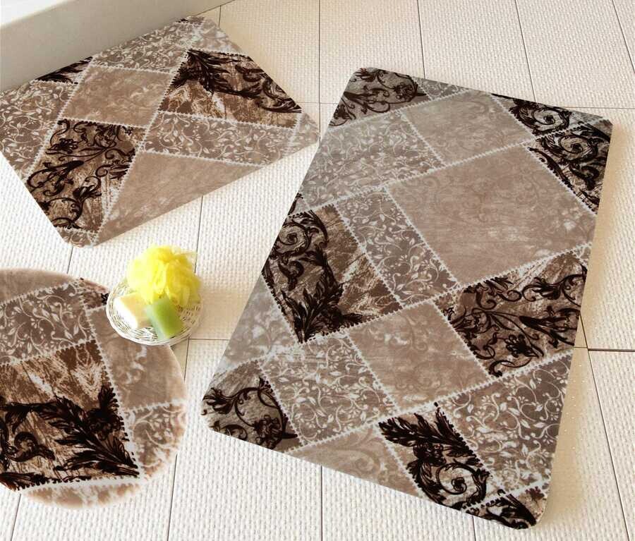 Dowry World - Elegance Triple Toilet Set Coffee Patchwork Dowry World - Elegance Triple Toilet Set Coffee Patchwork