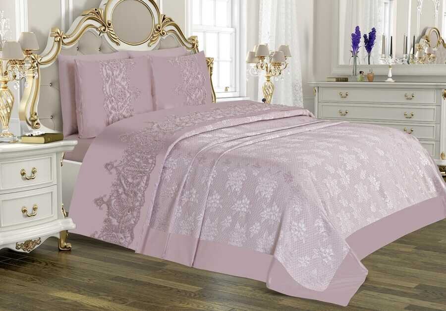 Dowry World - Elegance طقم غطاء صيفي لون وردي فاتح