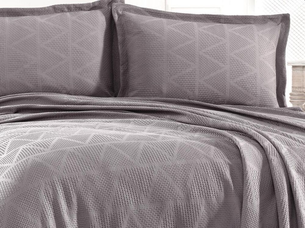 طقم غطاء سرير مزدوج رمادي Elegant