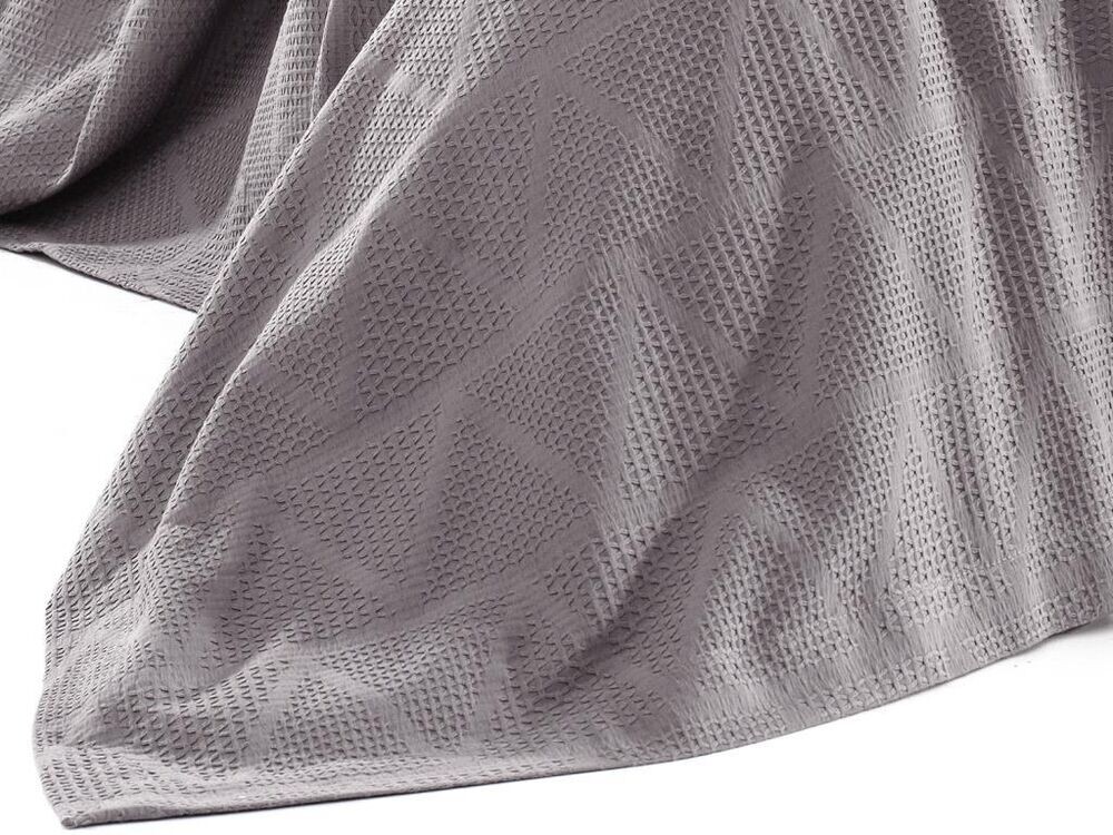 Elegant Double Bed Cover Set Gray - Thumbnail