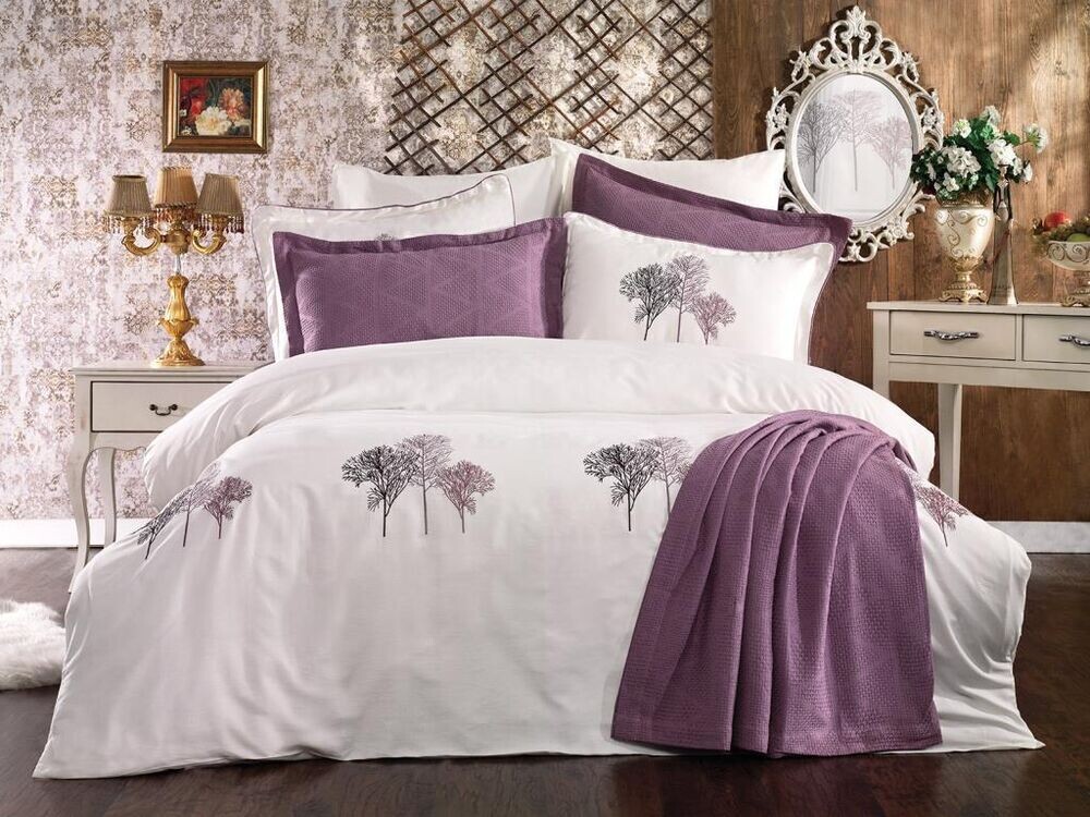 Dowry World - Elegant Tree Embroidered Bridal Set Purple