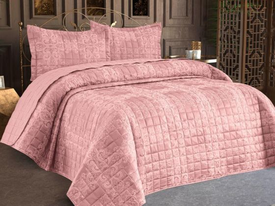 طقم غطاء سرير مزدوج - وردي Elena 