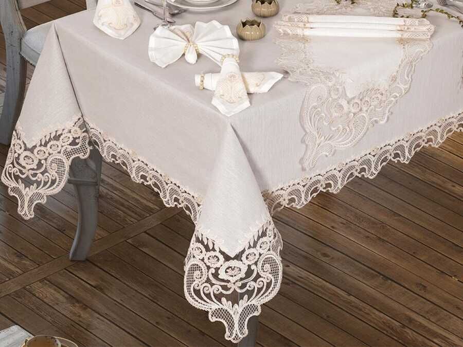 Elif Table Cloth 26 Pieces Cream