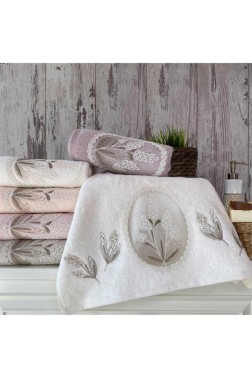 Çeyiz Diyarı - Elina Lacy 6 pcs in Set Bamboo Hand and Face Towel 50x90 Cm Çeyiz Diyarı - Elina Lacy 6 pcs in Set Bamboo Hand and Face Towel 50x90 Cm