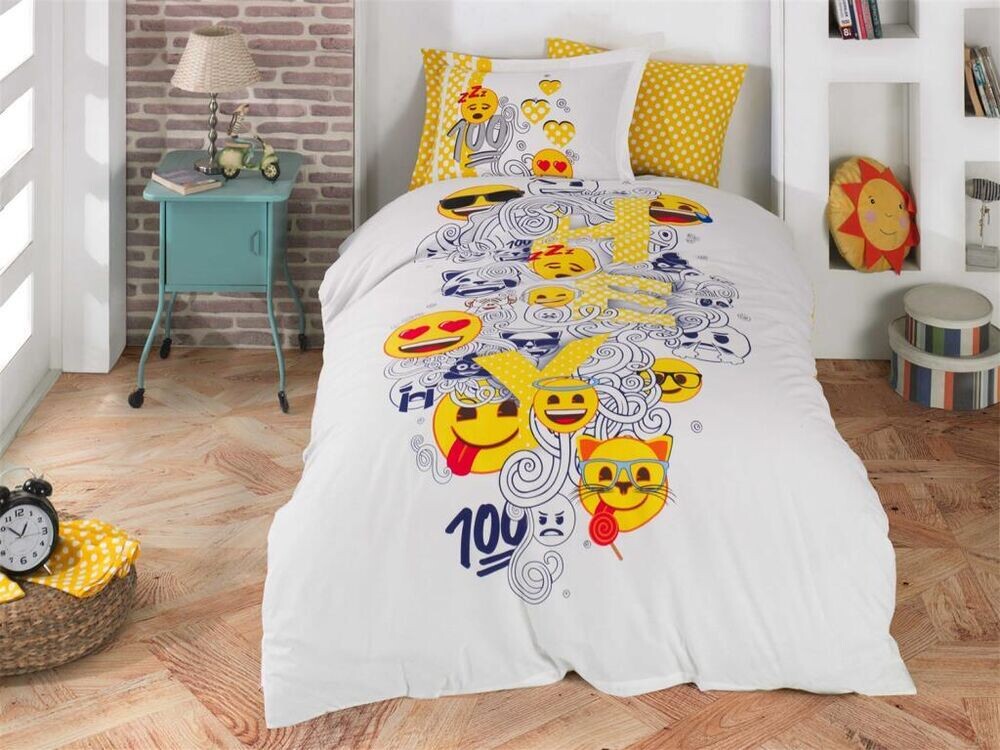 Hobby - Emoji Party Kids Duvet Cover Set Hobby - Emoji Party Kids Duvet Cover Set