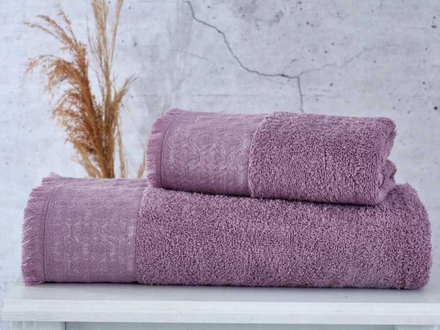 Çeyiz Diyarı - Esra Double Bath Set Lilac Çeyiz Diyarı - Esra Double Bath Set Lilac
