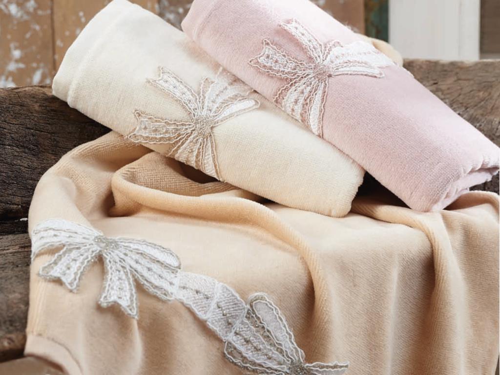 Fancy Ribbon Hand Face Towel - 3 Colors - Thumbnail