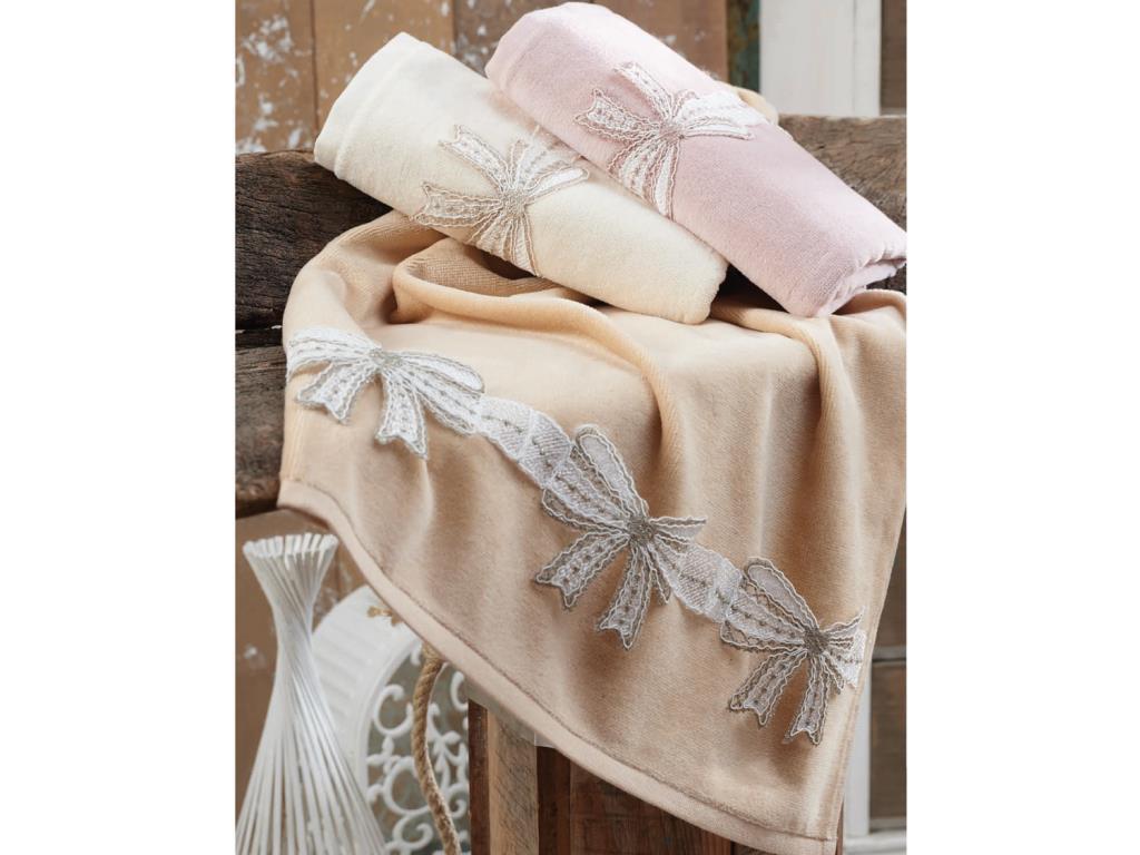 Fancy Ribbon Hand Face Towel - 3 Colors - Thumbnail