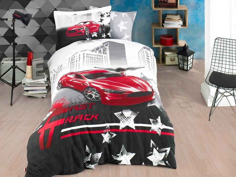 Fastrack Single Duvet Cover Set Red