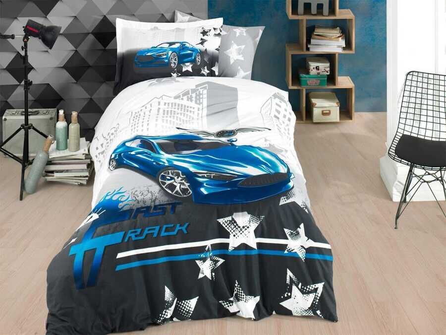 Fastrack Single Duvet Cover Set Navy Blue