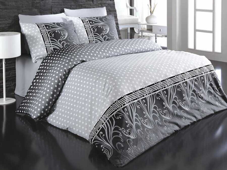 Dowry World - Felicia Deluxe Double Duvet Cover Set Grey Dowry World - Felicia Deluxe Double Duvet Cover Set Grey