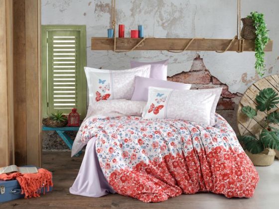 Felicita Double Duvet Cover Set Red