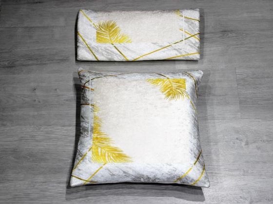 Fern 2 Pcs Velvet Pillow Cover Cream