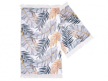 Çeyiz Diyarı - Fern Rectangle Bath Mat Set 2 Pcs Cream Çeyiz Diyarı - Fern Rectangle Bath Mat Set 2 Pcs Cream