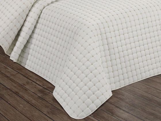 Festival Quilted Double Bedspread Cream