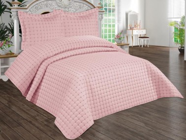 Festival Quilted Double Bedspread Powder - Thumbnail