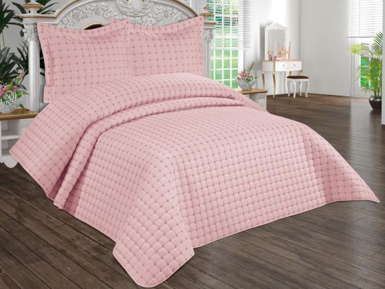 Festival Quilted Double Bedspread Powder