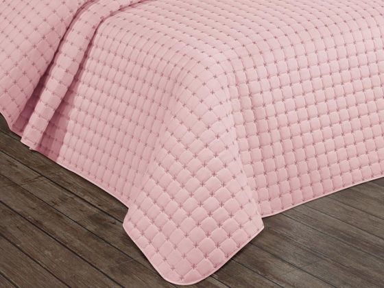 Festival Quilted Double Bedspread Powder