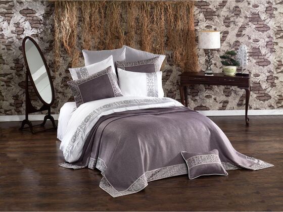 Fethiye Double Duvet Cover Bedspread Lilac